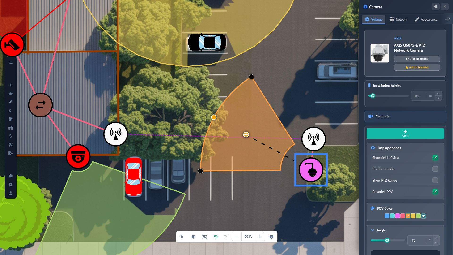Multi-Discipline Floor Plan Editor: CCTV, Alarms, Access Control, Networks